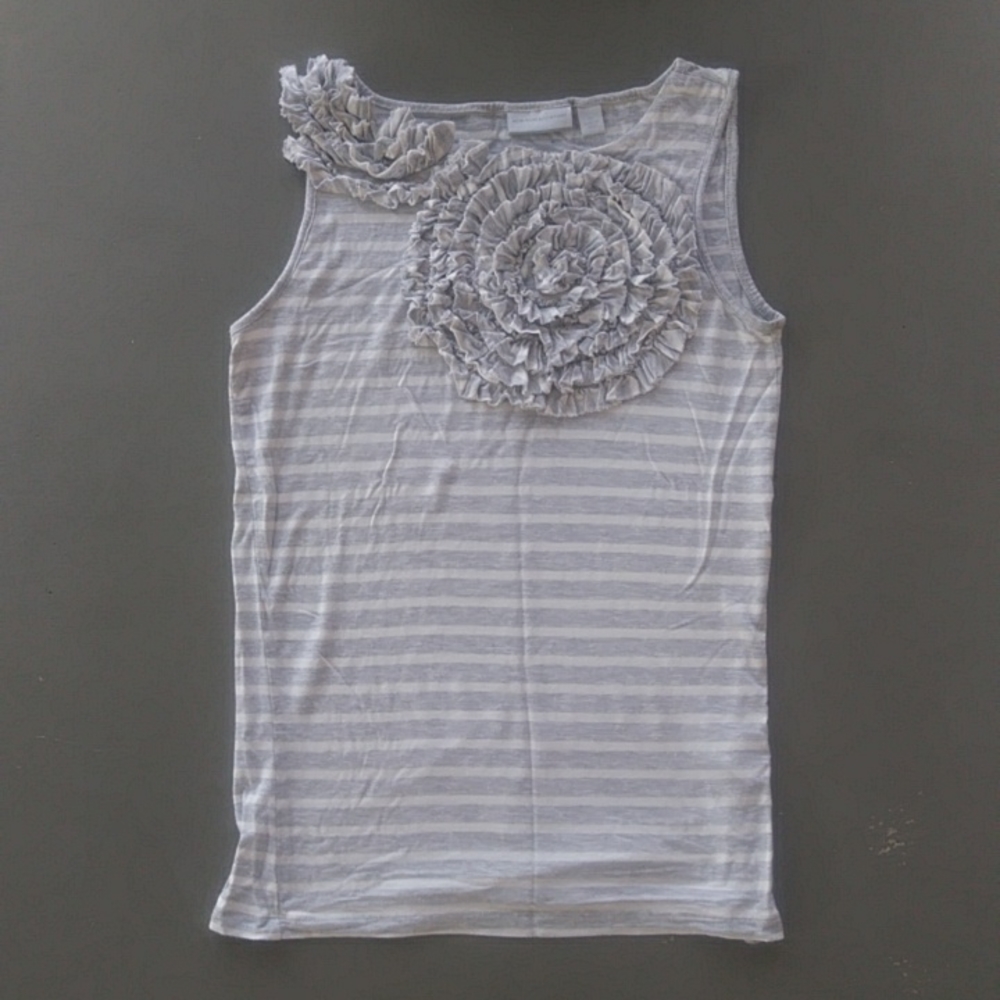 New York & Company Striped Detail Tank Top